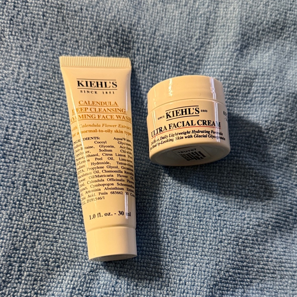 Kiehl's Calendula Cleanser and Ultra Facial Cream Set - Cream and Tan